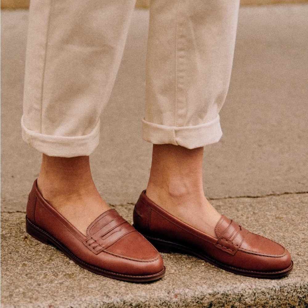 Sezane Brown Leather Loafers
